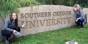 SOU Honors College Students with Sign