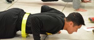 Military Science Student Doing Push-Up