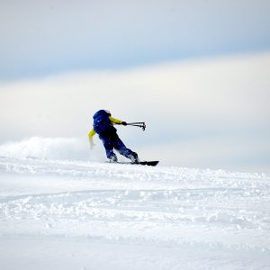 Snowboarding on Brown Mountain