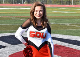 Mattie Motz SOU Communication Studies Degree Major Cheerleeder Cover