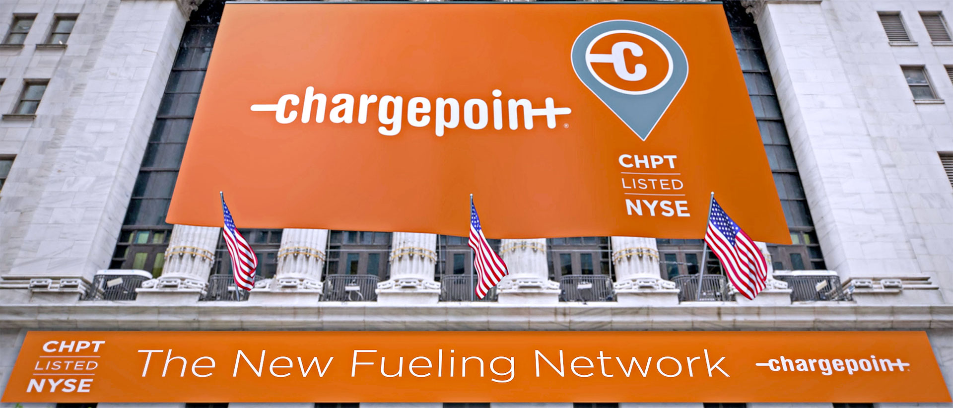 Chargepoint Banner NYSE New York Stock Exchange Michael Kerr English Interview Stories SOU