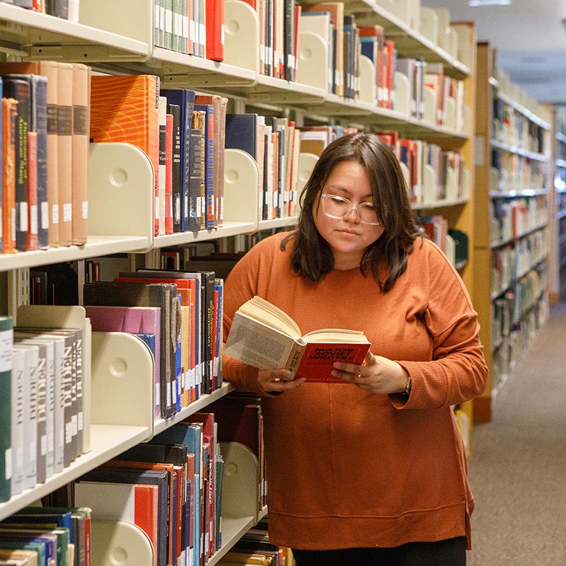 SOU Certificate Literary Studies Reading Books in the library at Southern Oregon University Learn More