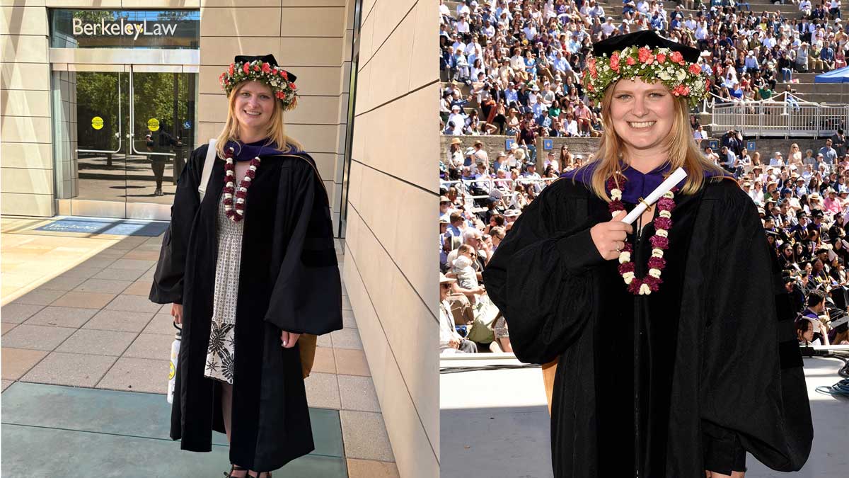 Allie Sipe graduating Berkeley Law School