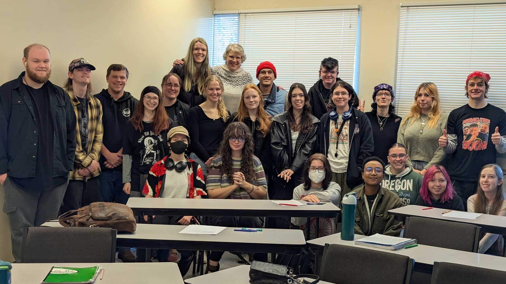 Margaret with her ENG 295 class