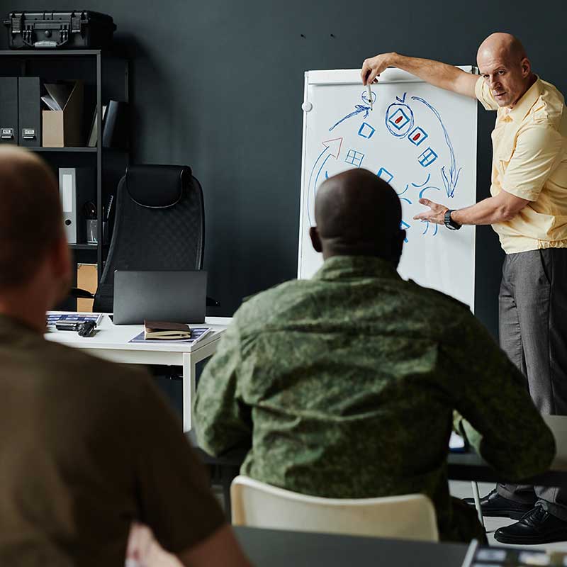 Southern Oregon University Military Science Minor soldiers in class at SOU Learn More
