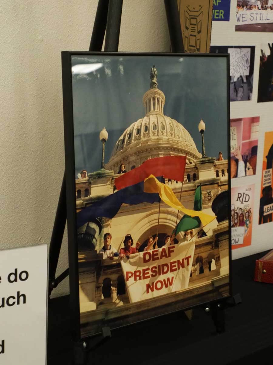 Deaf President Now Poster With Flags waving