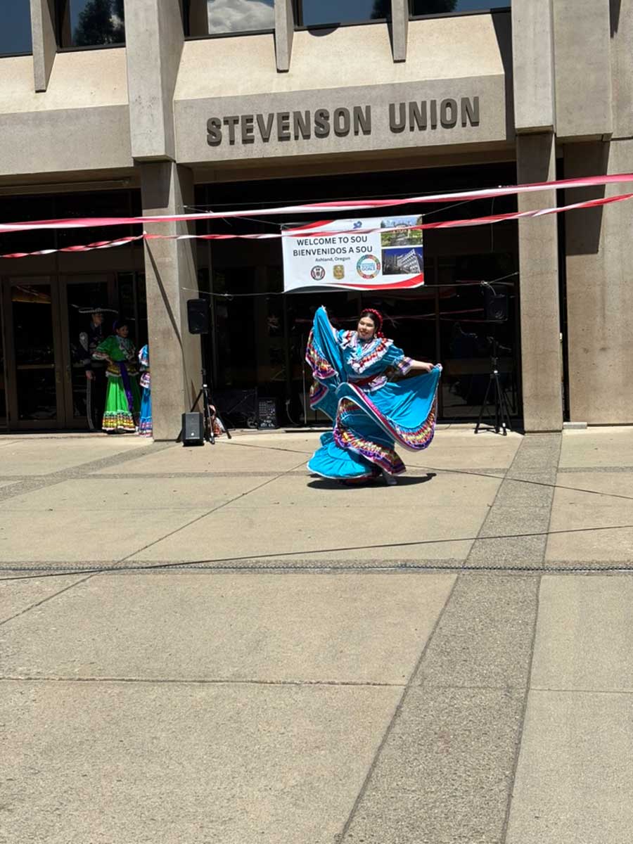 Dancing in SOU courtyard
