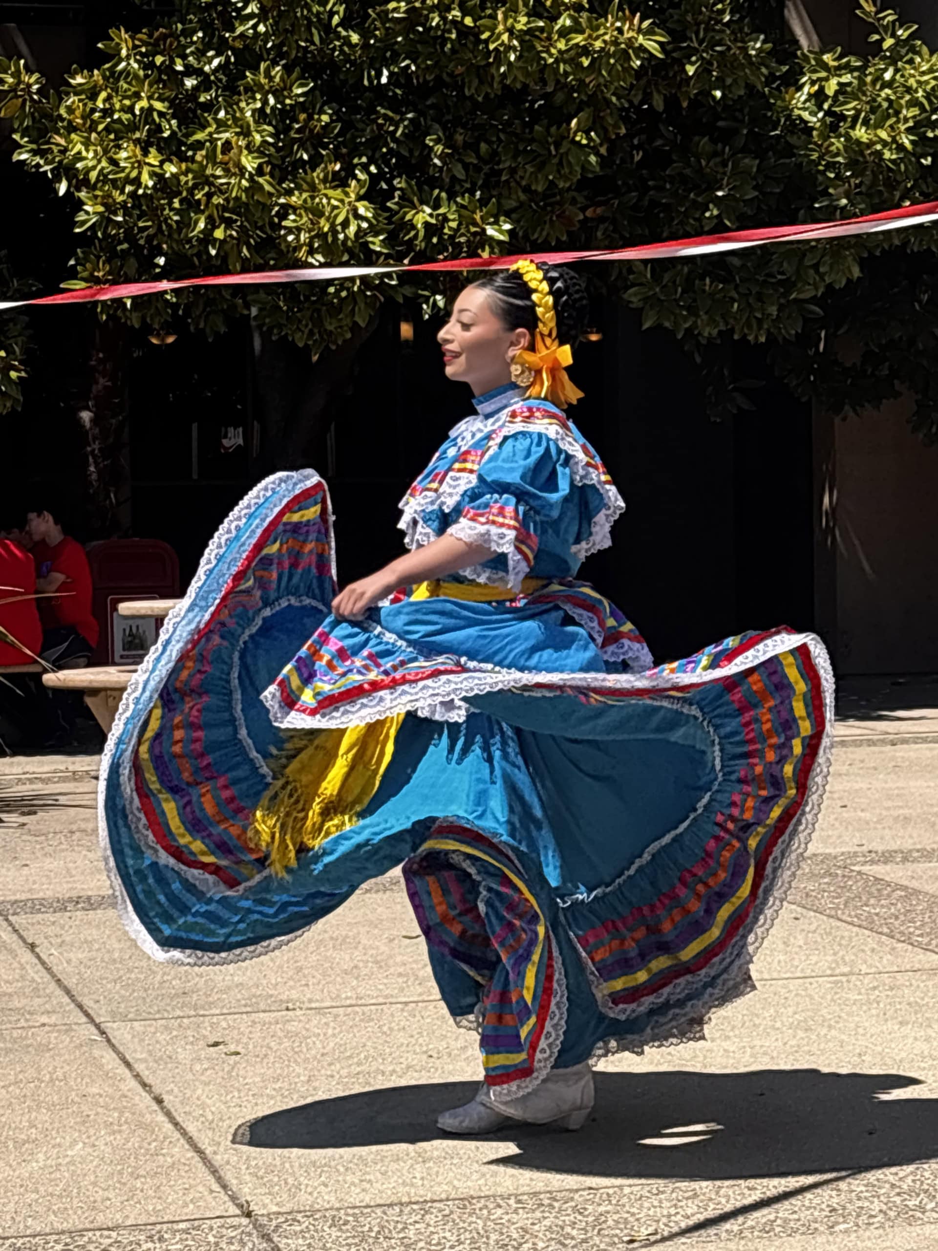 Dancing in SOU courtyard