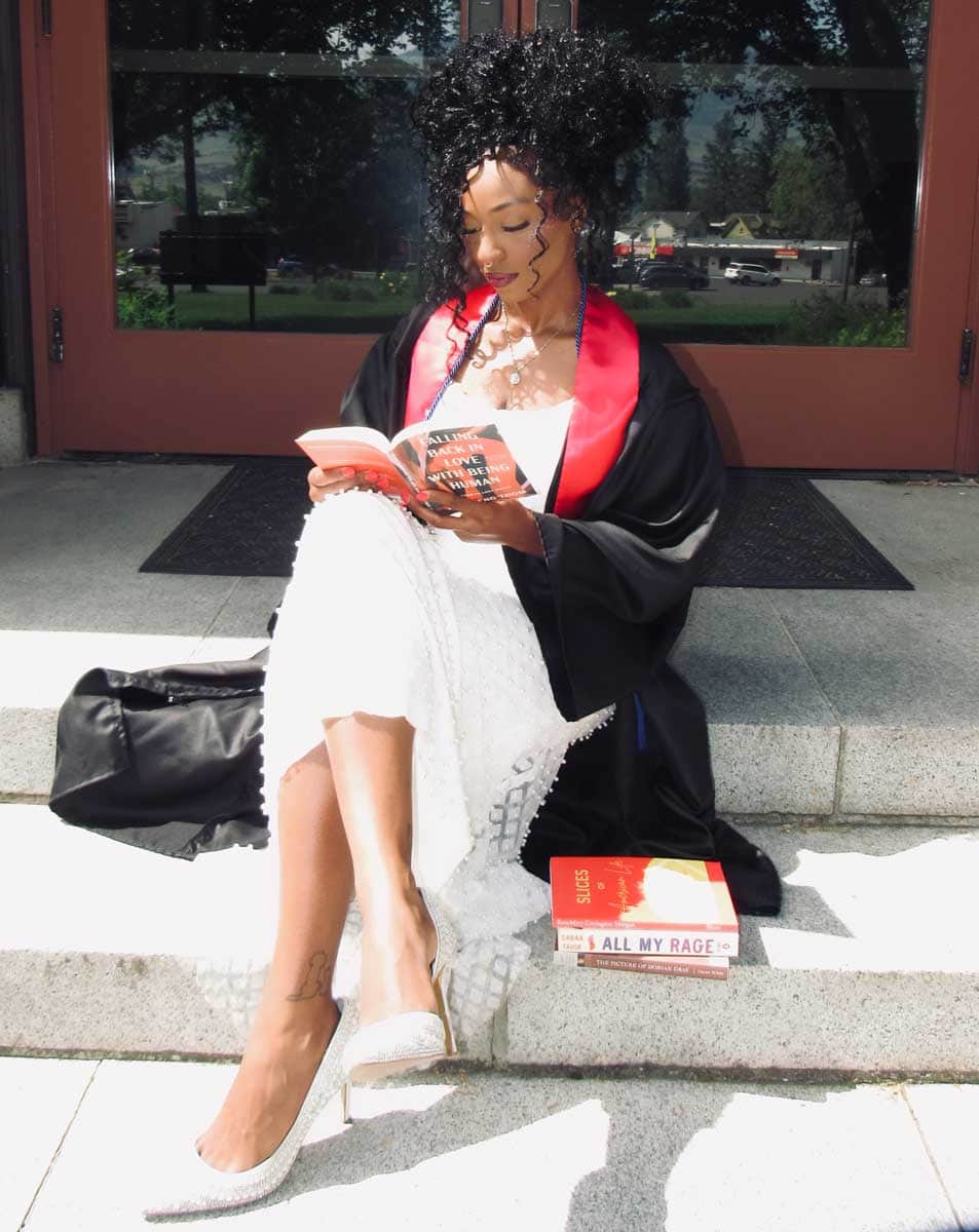 Nylah in her graduation regalia