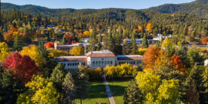 Southern Oregon University Aerial Image Fall Colors on Twitter