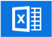 Image of View in Excel Icon Blue