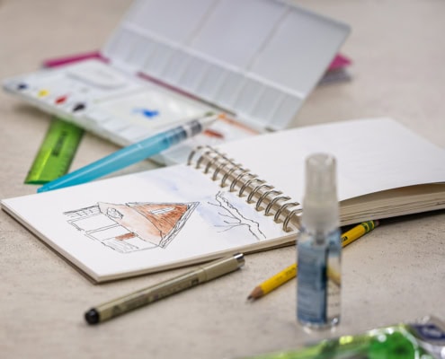 Travel Sketching House Drawing