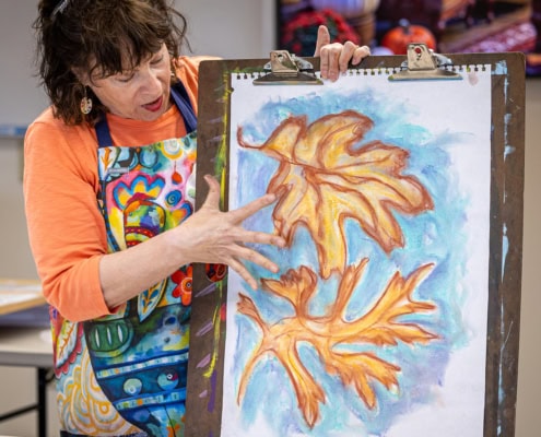 Watercolor Fall Leaf Art