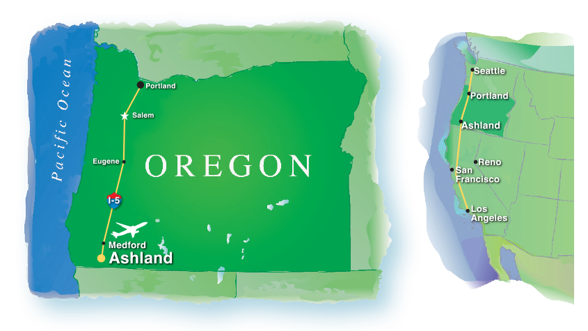 Travel to Southern Oregon University Map