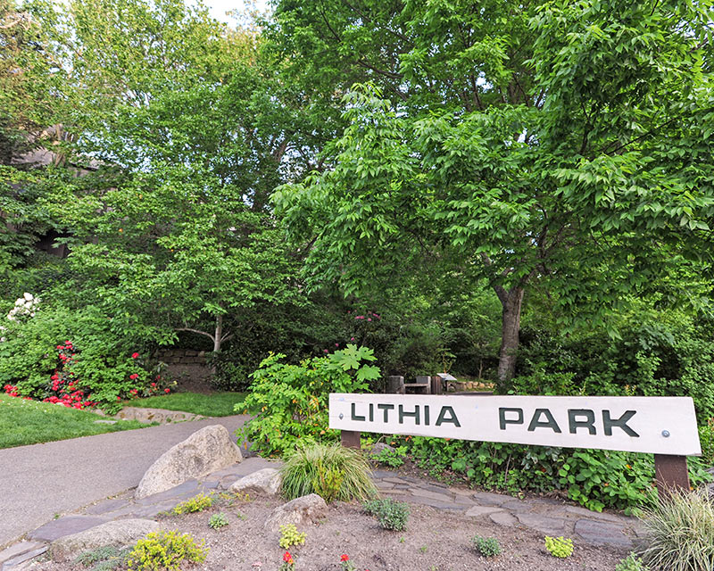 Lithia Park Sign in Ashland