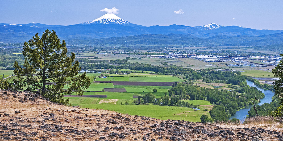 Table Rock view of Mt McLoughlin Climate Justice Conference Sustainability at SOU