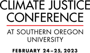 Climate Justice Conference Sustainability at SOU CJC Logo 2023 Center