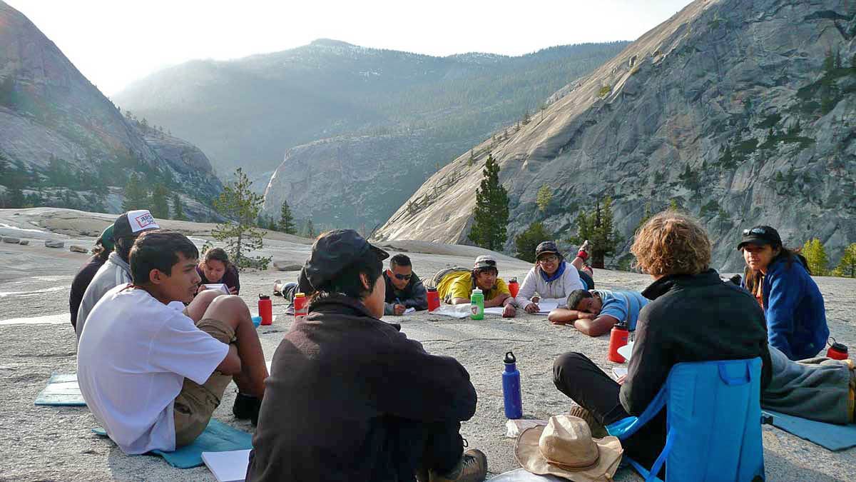 SOU Literacy and Leadership in the Outdoors ARC Students gathered together to learn at Southern Oregon University